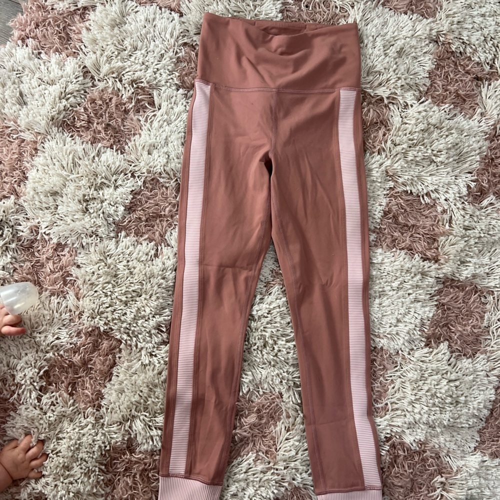 Athleta Elation Rib TRim 7/8 Tight Legging Pink